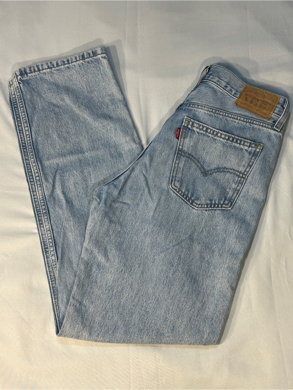 Levi's Low Pro Straight Jeans Women's 26 Light Wash 100% Cotton